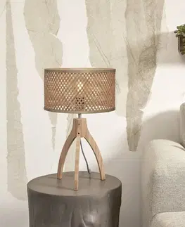 Stolové lampy Good & Mojo GOOD & MOJO Java stolová lampa trojnožka prírodná