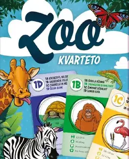 Hračky spoločenské hry pre deti DINO - Zoo Kvarteto