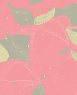 Tapety príroda Tapeta vrstvené listy v ružovom