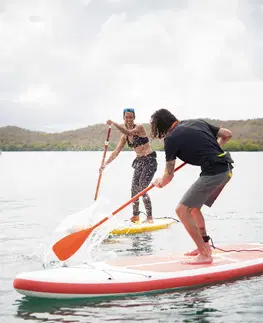 vodné športy Pádlo 100 Compact na paddleboard 5 častí 160-220 cm oranžové