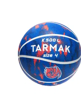 lopty Detská basketbalová lopta K500 veľkosť 4 ružovo-modrá
