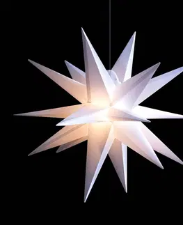 Vianočné svetelné hviezdy STERNTALER LED hviezda do exteriéru, 18-cípa, biela, Ø 55 cm