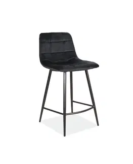 Barové stoličky BIOLA H-2 barová stolička, Bluvel 19 / čierna 