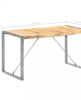Jedálenské stoly Jedálenský stôl hnedá / sivá Dekorhome 160x80x75 cm
