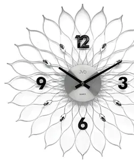 Hodiny Nástenné dekoračné hodiny JVD HT115.1, 49cm strieborná