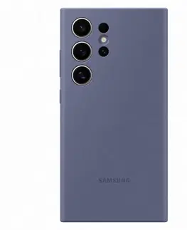Puzdrá na mobilné telefóny Zadný kryt Silicone Cover pre Samsung Galaxy S24 Ultra, fialová EF-PS928TVEGWW
