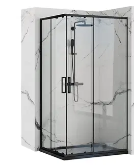 Sprchovacie kúty REA - Sprchovací kút Punto 80x100 čierny REA-K4806