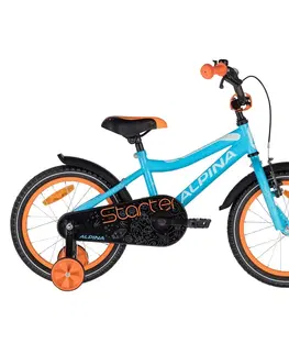 Bicykle Detský bicykel ALPINA Starter 16" Blue Orange - 9,5" (112-132 cm)