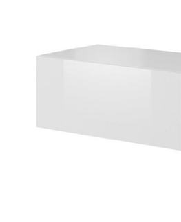 TV stolíky CAMA MEBLE Slide 150 tv stolík na stenu biela / biely lesk