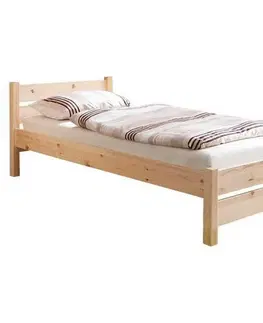 Jednolôžkové postele Lakovaná Posteľ Z Masívu Bora - 90x200cm