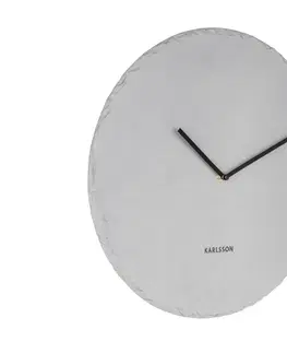 Hodiny Bridlicové nástenné hodiny KA5714GY Karlsson 40cm