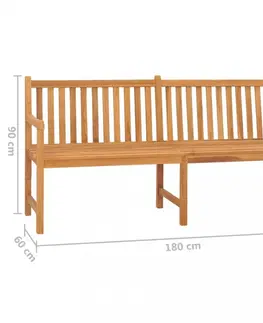 Záhradné lavice Záhradná lavica masívny teak Dekorhome 180 cm
