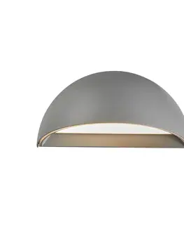 SmartHome vonkajšie svietidlá nástenné Nordlux Vonkajšie nástenné svietidlo Arcus Smart LED, sivé