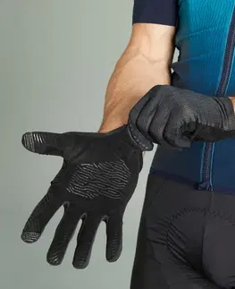 rukavice Rukavice na horskú cyklistiku Race Grip čierne