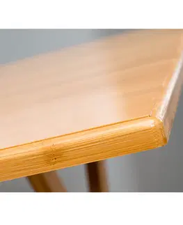 Jedálenské stoly Stôl, prírodný bambus, 58x58 cm, DENICE
