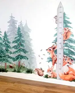 Nálepky na stenu Nálepka meter na stenu - Forest a zvieratká z lesa