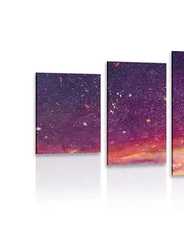 Abstraktné obrazy 5-dielny obraz olejomaľba nebies