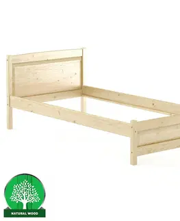 Drevené postele Posteľ borovica LK125–100x200 prírodné