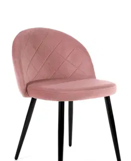 Jedálenské stoličky Glamour kreslo LILLY, ružové