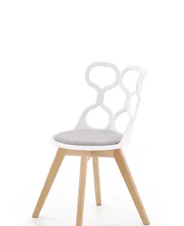 Jedálenské stoličky a kreslá Jedálenská stolička K308 Halmar Biela / sivá