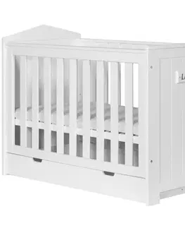 Jednolôžkové postele Detská postieľka MARSYLIA 120X60 biela