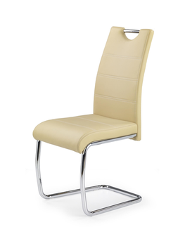 Jedálenské stoličky HALMAR K211 jedálenská stolička béžová / chróm