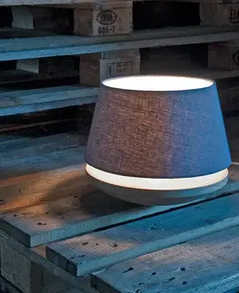 Stolové lampy Domus Dubové drevo a ľan – stolná lampa Kjell, iron