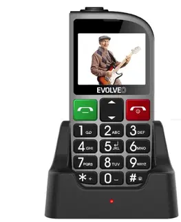 Mobilné telefóny Evolveo EasyPhone FM, sivá, nabíjací stojan - SK distribúcia EP-800-FMS