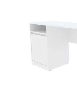 Písacie stoly CALIPSO písací stolík 1300 1D, biely