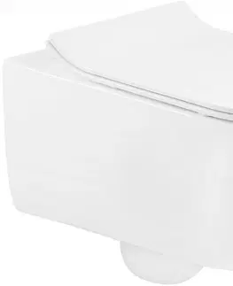 Záchody MEXEN/S - Stella Závesná WC misa vrátane sedátka s slow-slim, duroplast, biela 30680800
