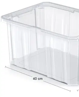 Úložné boxy NABBI NCC16 plastový úložný box 16 l priehľadná