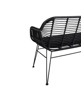 Záhradné stoličky a kreslá Norddan Dizajnová pohovka Prince, čierna