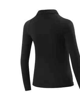 nordic walking Detské spodné tričko na futbal Keepcomfort 100 s dlhými rukávmi čierne