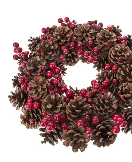 Vianočné dekorácie Vianočný veniec Red Berries 35 cm
