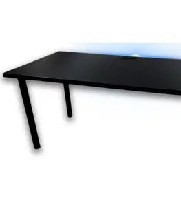 Moderné kancelárske stoly Písací Stôl Pre Hráča 160x80x36 Model 2 čierna Top