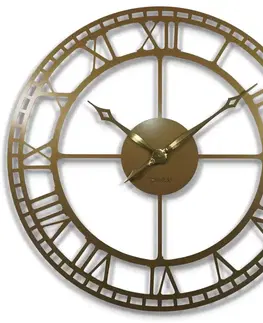 Hodiny Kovové nástenné hodiny z21a-0a-0a-x 80cm, zlatá