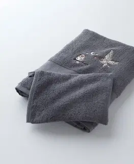 Uteráky a žinky Froté súprava kúpeľňového textilu s výšivkou sovy