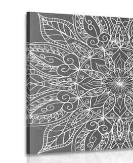 Čiernobiele obrazy Obraz textúra Mandaly v čiernobielom prevedení