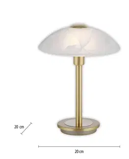 Stolové lampy Paul Neuhaus Paul Neuhaus Enova stolová lampa, mosadzná matná