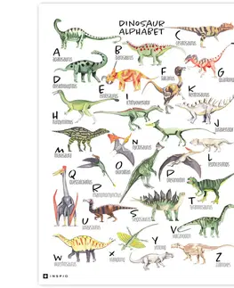 Obrazy do detskej izby Obrazy na stenu do detskej izby - Dinosauria abeceda