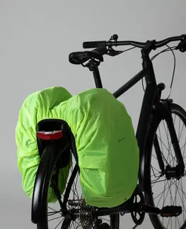 cyklistick Dvojitý plášť na batoh na nosič batožiny nepremokavý reflexný žltý