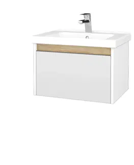 Kúpeľňový nábytok Dreja - Kúpeľňová skrinka BONO SZZ 65 (umývadlo Harmonia) - N01 Biela lesk / Úchytka T34 / N09 Biela mat 204044K