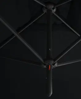 Slnečníky Dvojitý slnečník 600 x 300 cm Dekorhome Krémová