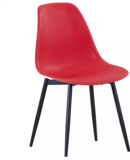 Jedálenské stoličky a kreslá Jedálenská stolička 2 ks plast / kov Dekorhome Sivá
