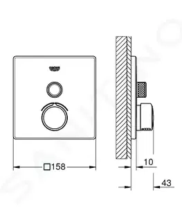 Kúpeľňové batérie GROHE - SmartControl Batéria pod omietku s 1 výstupom, chróm 29147000