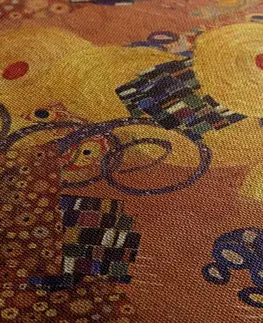 Abstraktné obrazy Obraz abstrakcia inšpirovaná G. Klimtom