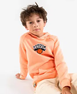 dresy Detská mikina s kapucňou 900 NBA New York Knicks oranžová