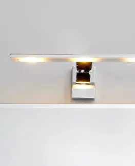 Nástenné svietidlá Lindby Zrkadlové LED svetlo Lorik, chróm