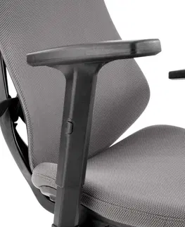 Kancelárske stoličky HALMAR Rubio kancelárske kreslo s podrúčkami sivá / čierna