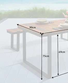 Záhradné stoly Záhradný stôl ATHENA LOUNGE Dekorhome 123x70x75 cm